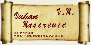 Vukan Maširević vizit kartica